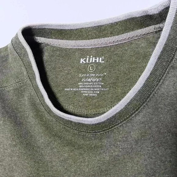 COPY - Kuhl Organic cotton crew neck long sleeve shirt.  Men's size L - Picture 8 of 9
